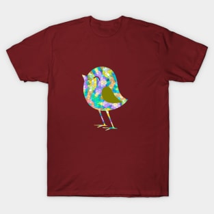 Cute Silhouette Mosaic Bird T-Shirt